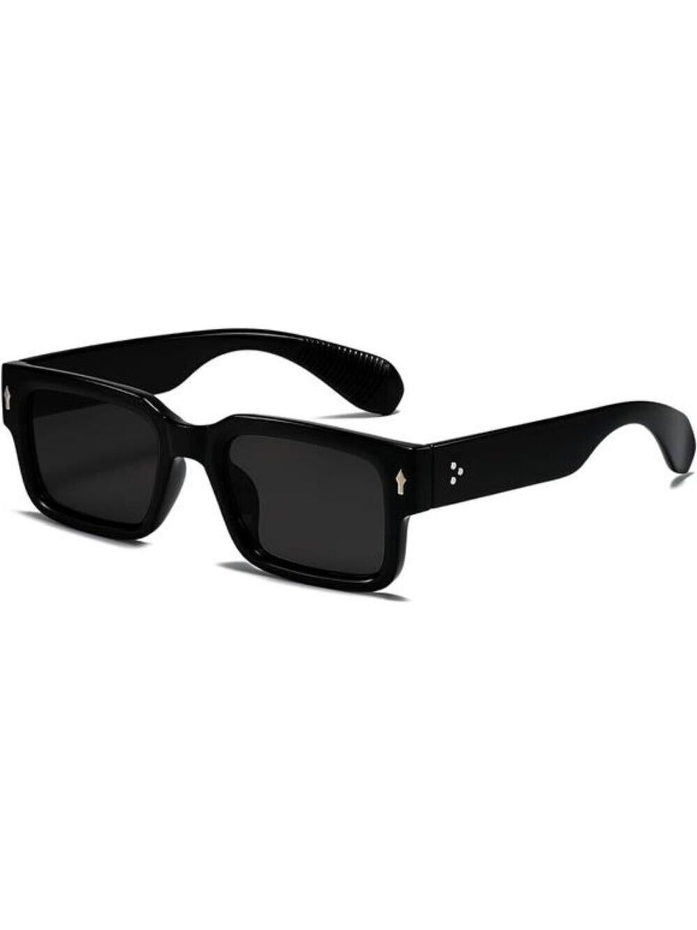Square Sunglasses Women Men Chunky Rectangle Black UV400 Fashionable Shades